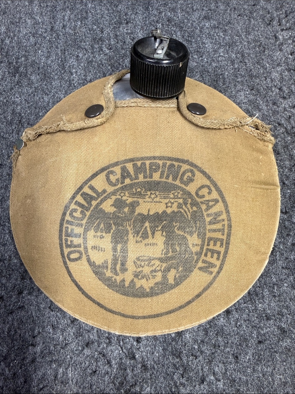 Japna Tan 'Official Camping Canteen' Canvas Men’s Travel Pouch